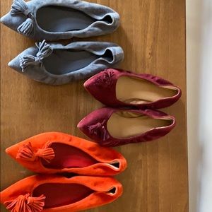JCrew Suede Tassel Flat